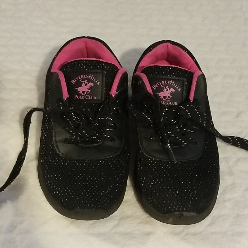 Girls Black Sneakers Size 1